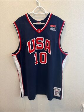 Mitchell & Ness Navy USA Basketball Kevin Garnett #10 Jersey
